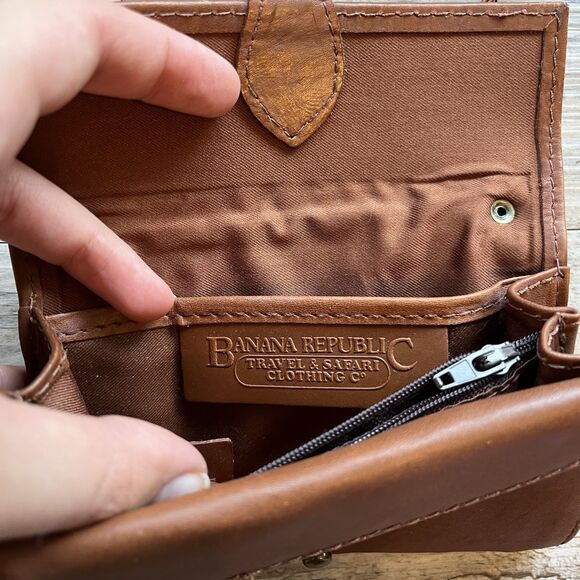 Banana Republic Heritage Leather Belt Bag Brown Vintage Brass - Picture 7 of 8